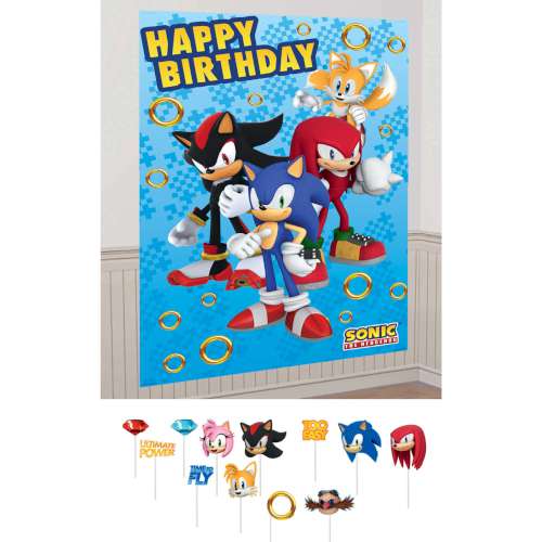 Sonic The Hedgehog Backdrop with Photo Props